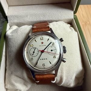 Used Seagull 1963 38mm mechanical chronograph watch